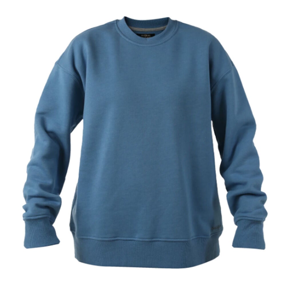 image of Women's Flex Oversized Crew- French Blue Heather