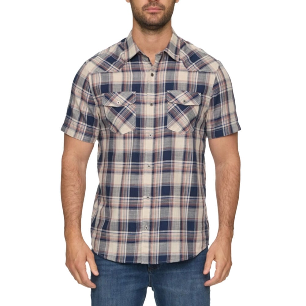 image of Threadgrit Men's Conrad Western Shirt Sleeve Shirt, S