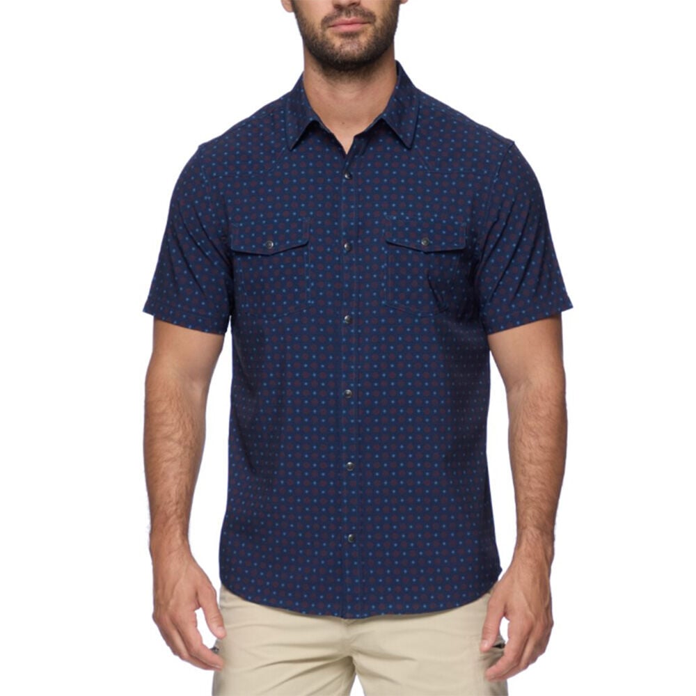 image of Men's Christopher UPF Performance Western Shirt- Navy Combo