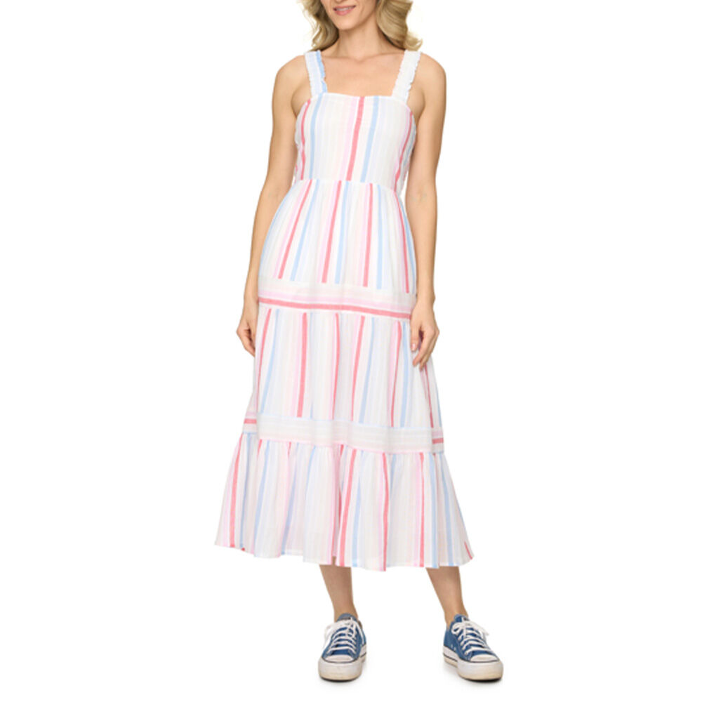 image of Threadgrit Women's Abigail Tiered Maxi Dress, 2XS