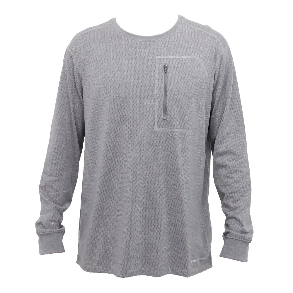 image of Noble Outfitters Men's Diamond Tech Long Sleeve Shirt, Chak Brcoal, S