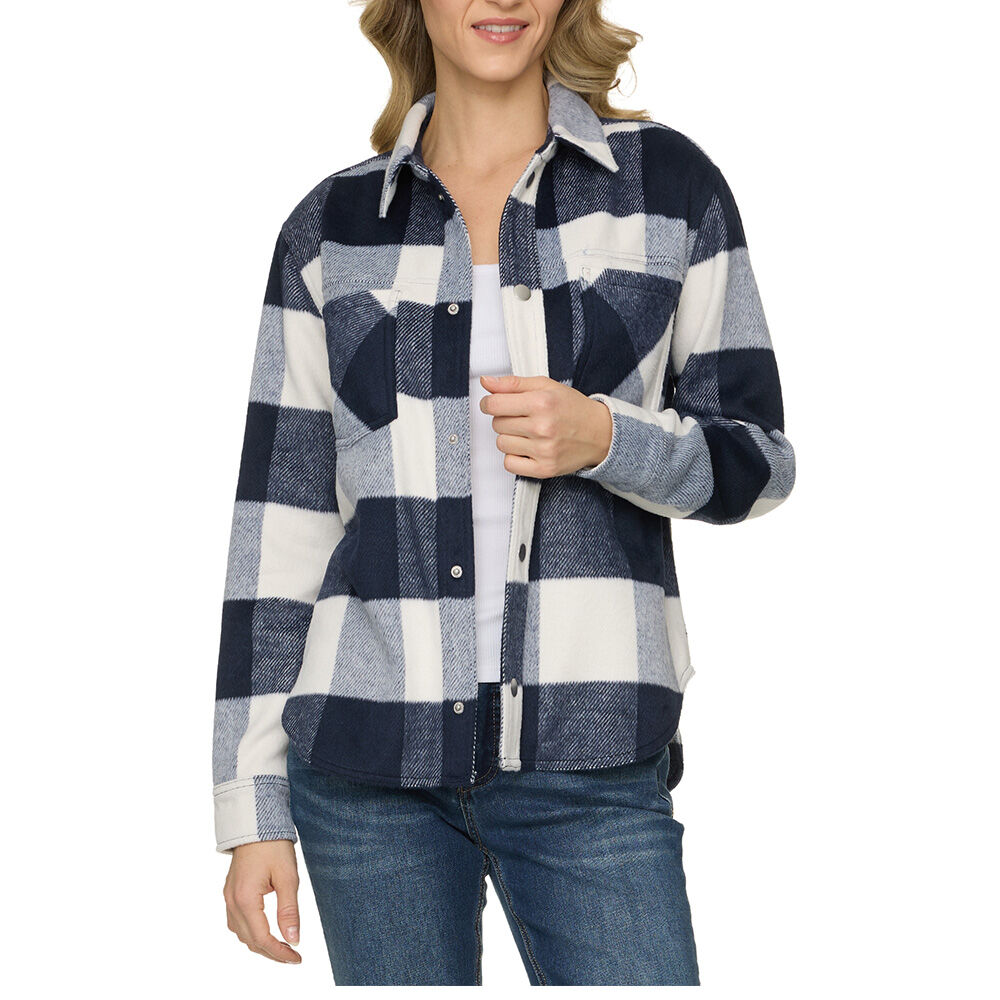 image of Women's Kailey Long Sleeve Shacket, Navy