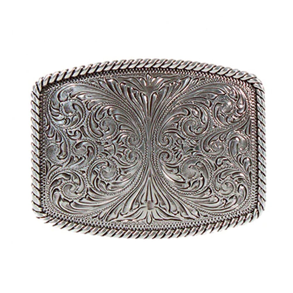 image of Women's Rectangle Twisted Floral Belt Buckle