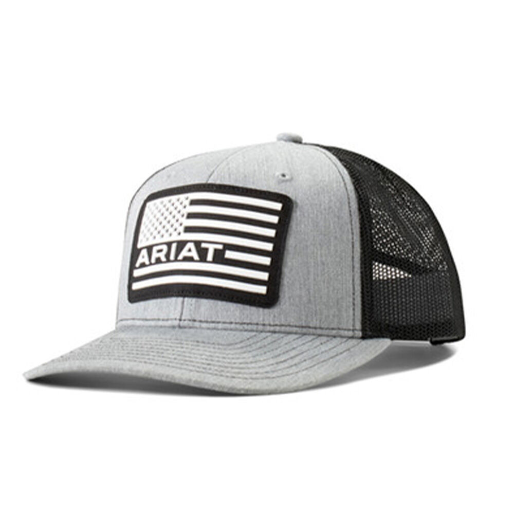 image of Boys Rubber USA Flag Patch Cap