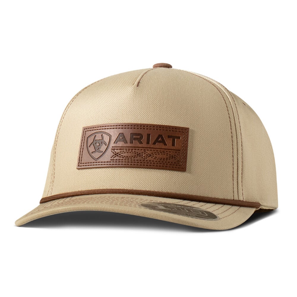 image of Men's Flexfit Leather Patch Baseball Cap