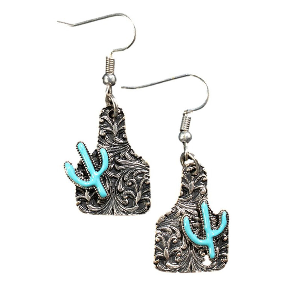 image of Women's Ear Tag Cactus Earrings