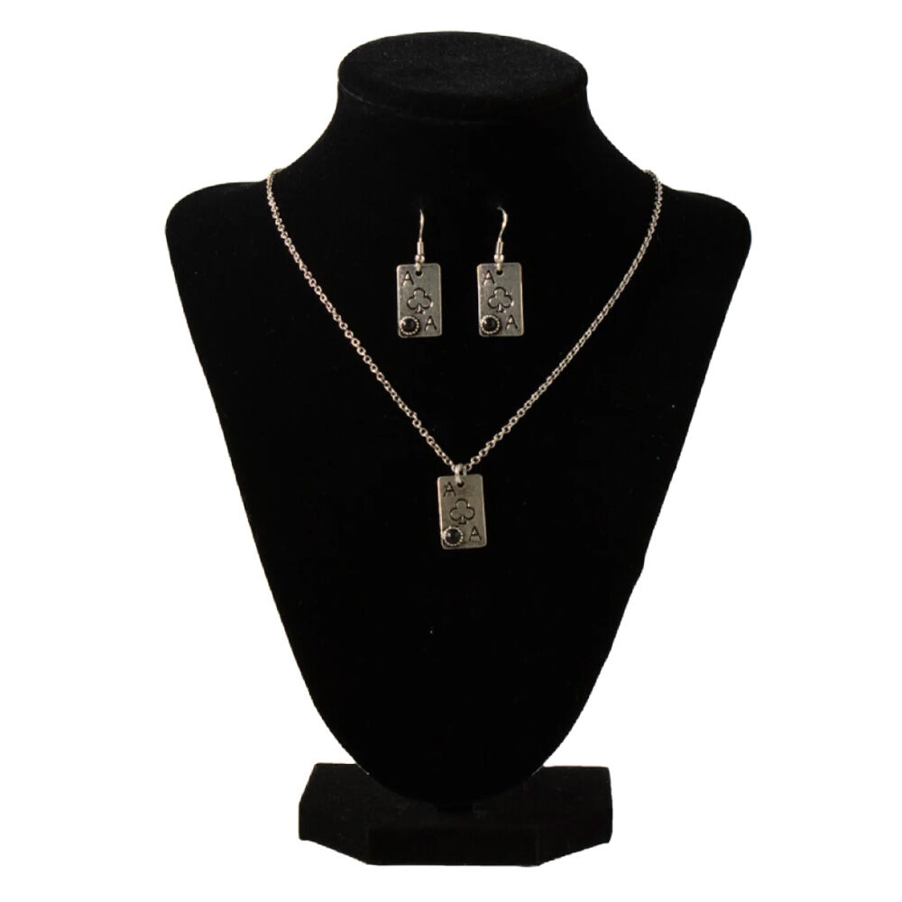 image of Women's Ace of Clubs Jewelry Set