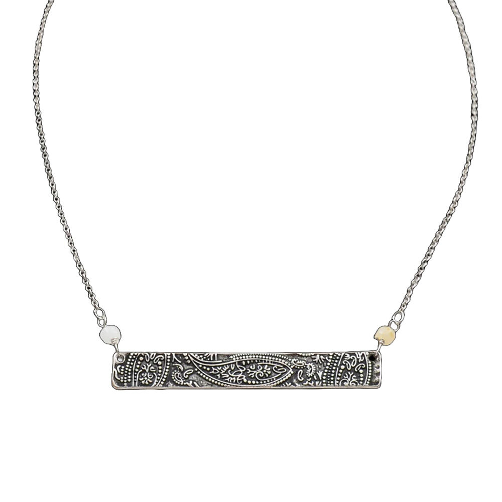 image of Women's Antique Paisley Bar Necklace