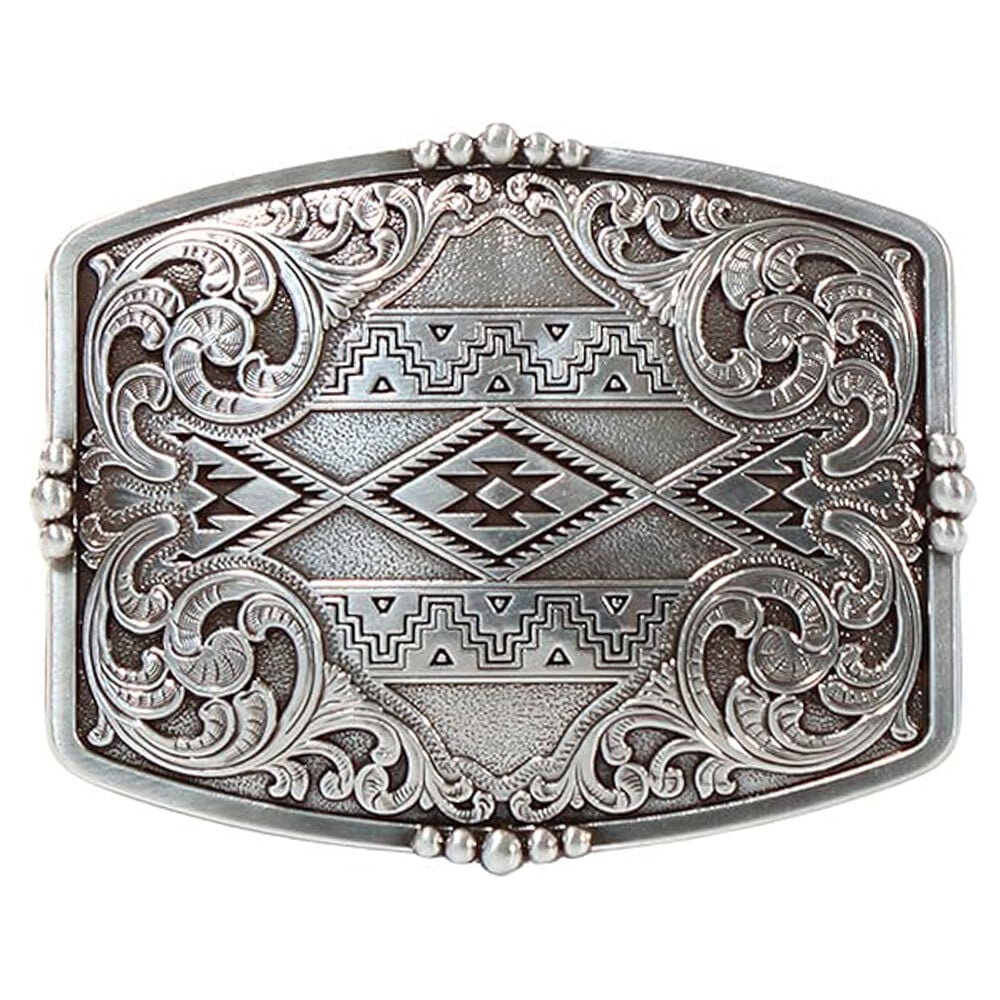 image of Men's Rectangle Aztec Floral Belt Buckle