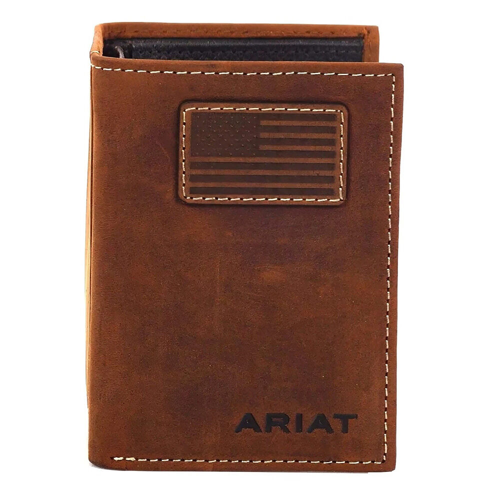 image of Men's Flag Logo Trifold Wallet