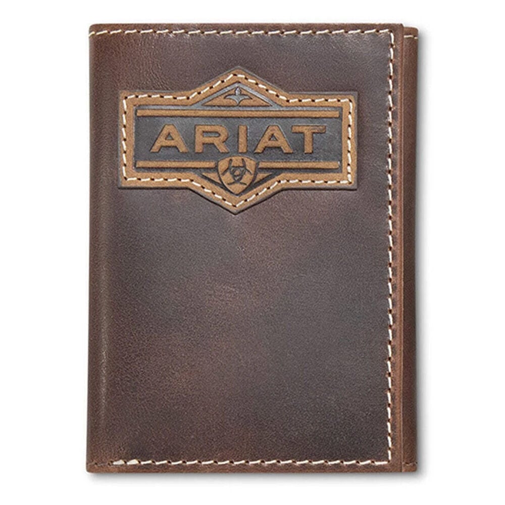 image of Men's Logo Patch Trifold Wallet