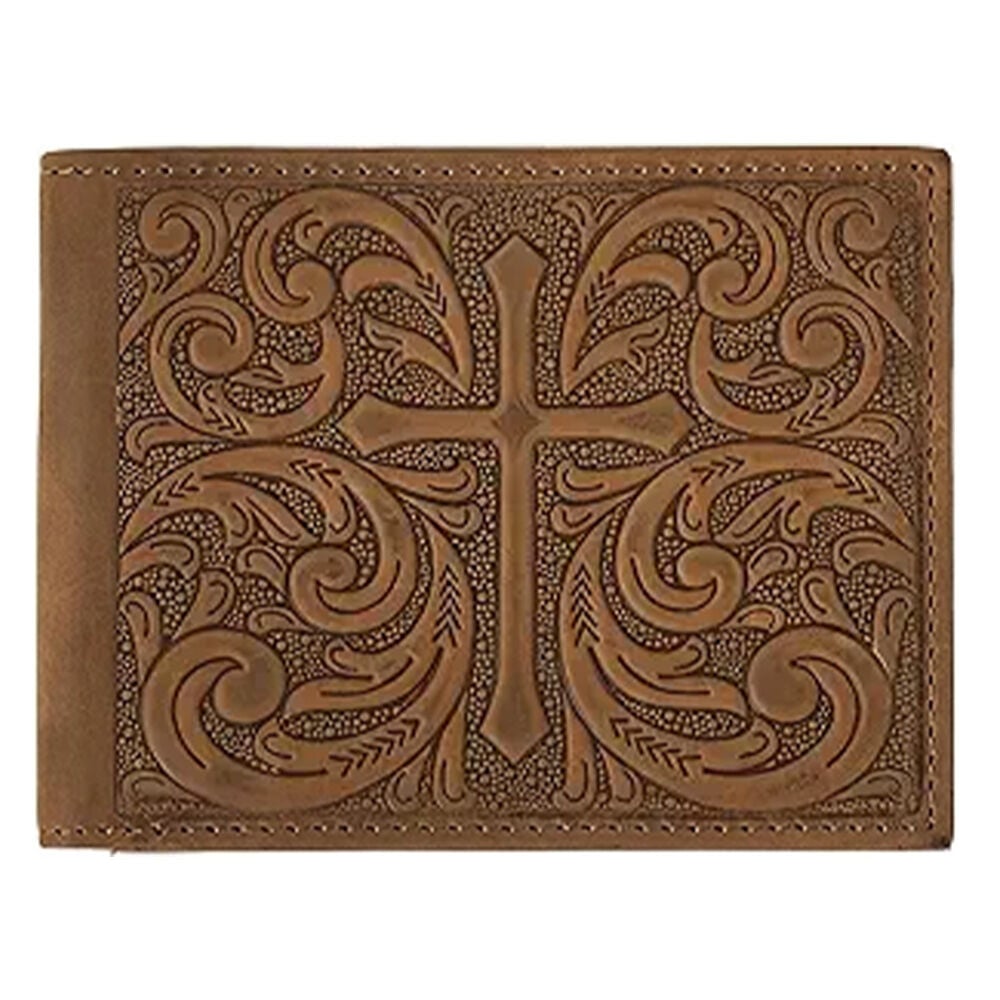 image of Men's Cross Embossed Bifold Wallet