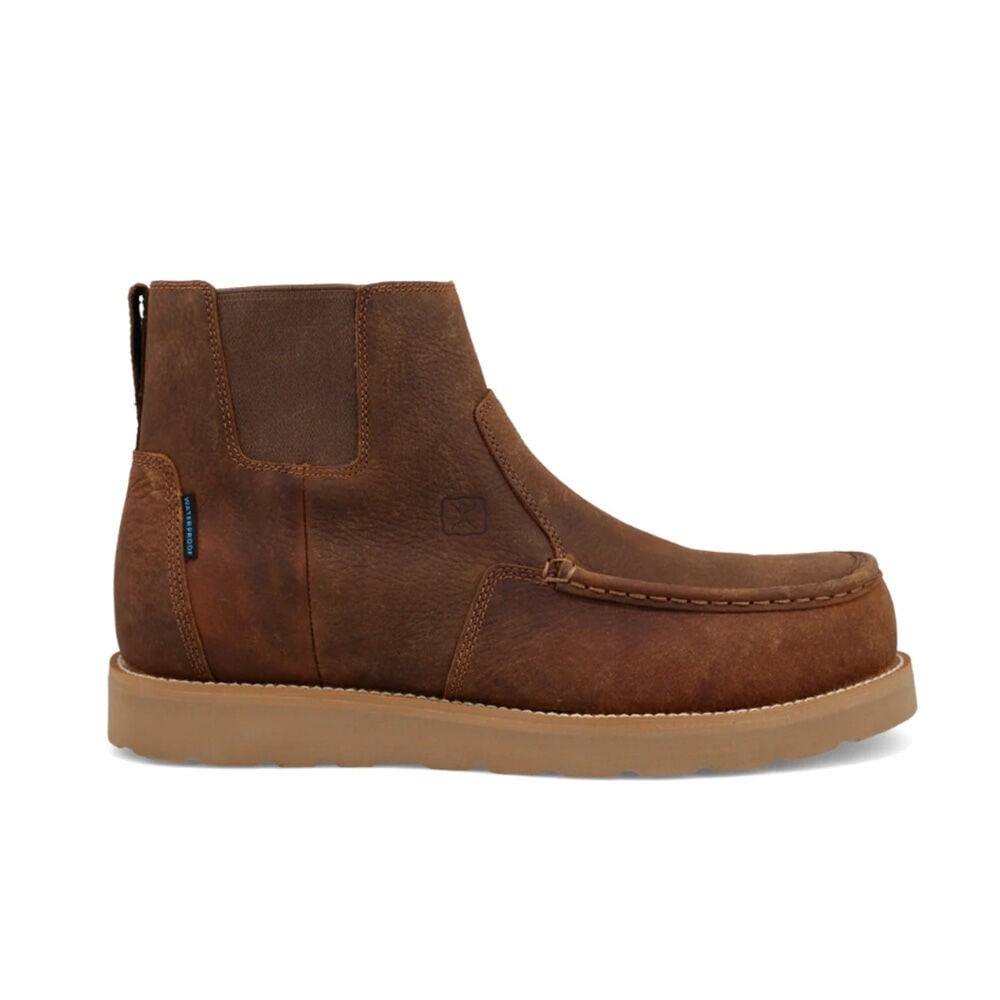 image of Men's 6 in Work Boot- Chelsea, Wedge Sole, Rawhide