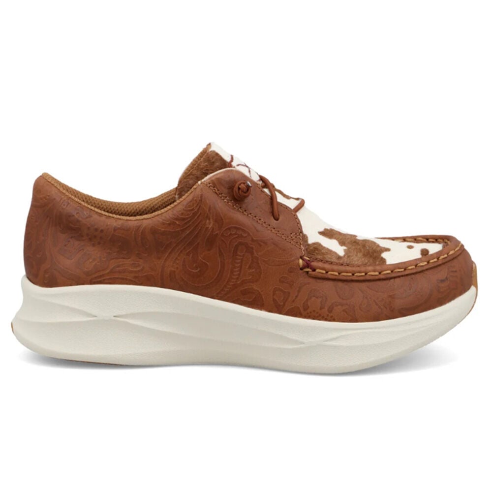 image of Women's Fashion Shoe -Feather X, Cowhide Multi and Brown Patina