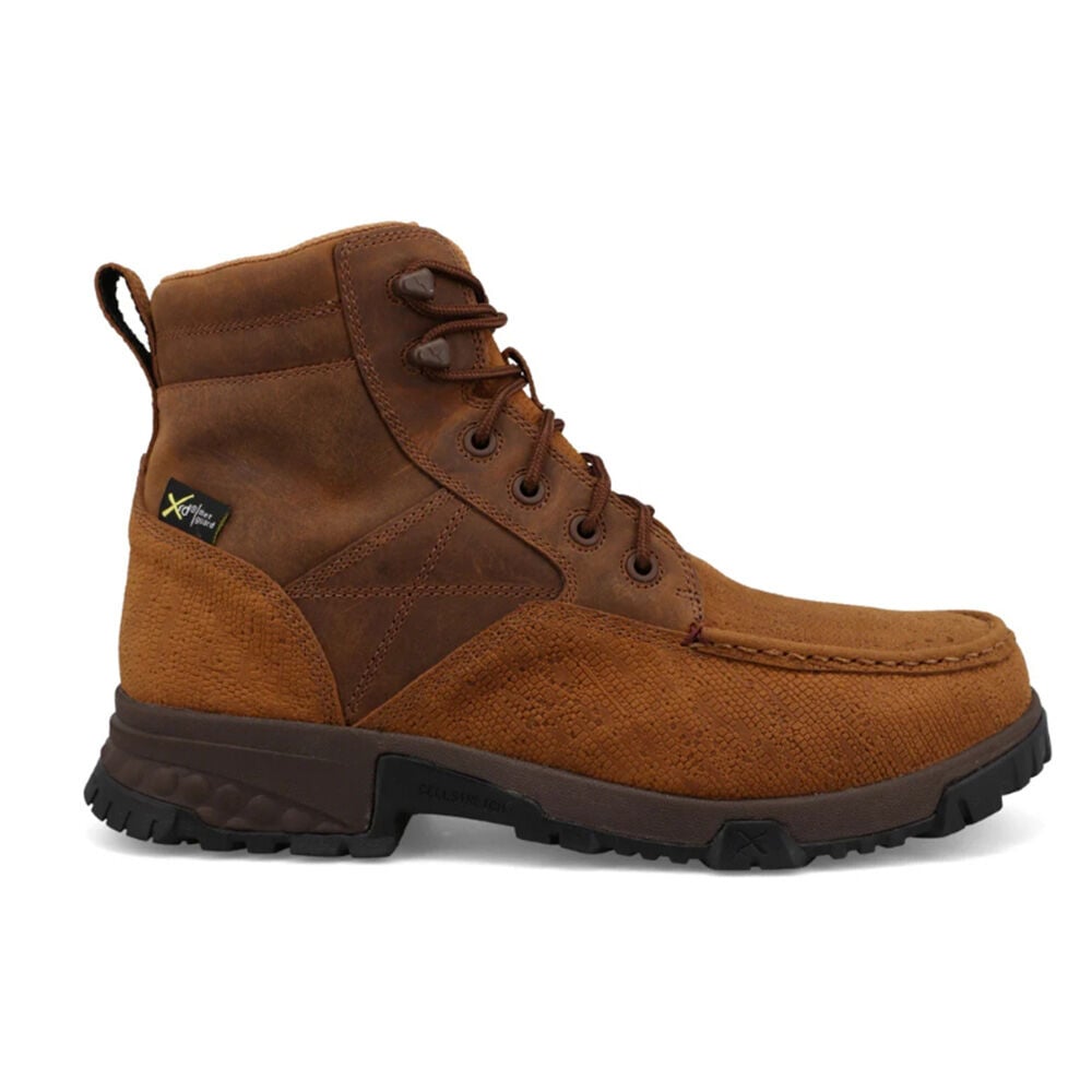 image of Men's 6 in Work Boot- Amber Brown and Distressed Saddle