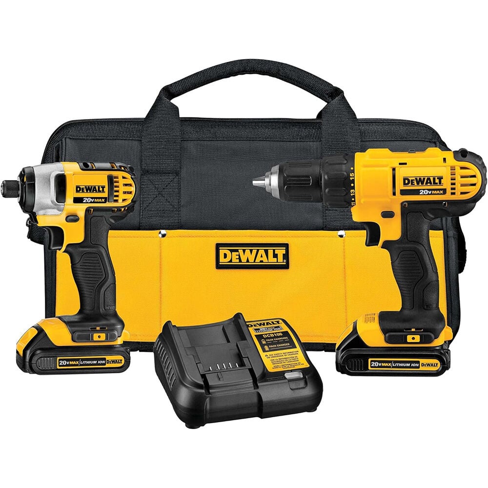 image of 20V MAX Cordless Drill and Impact Driver with 2 Batteries and Charger