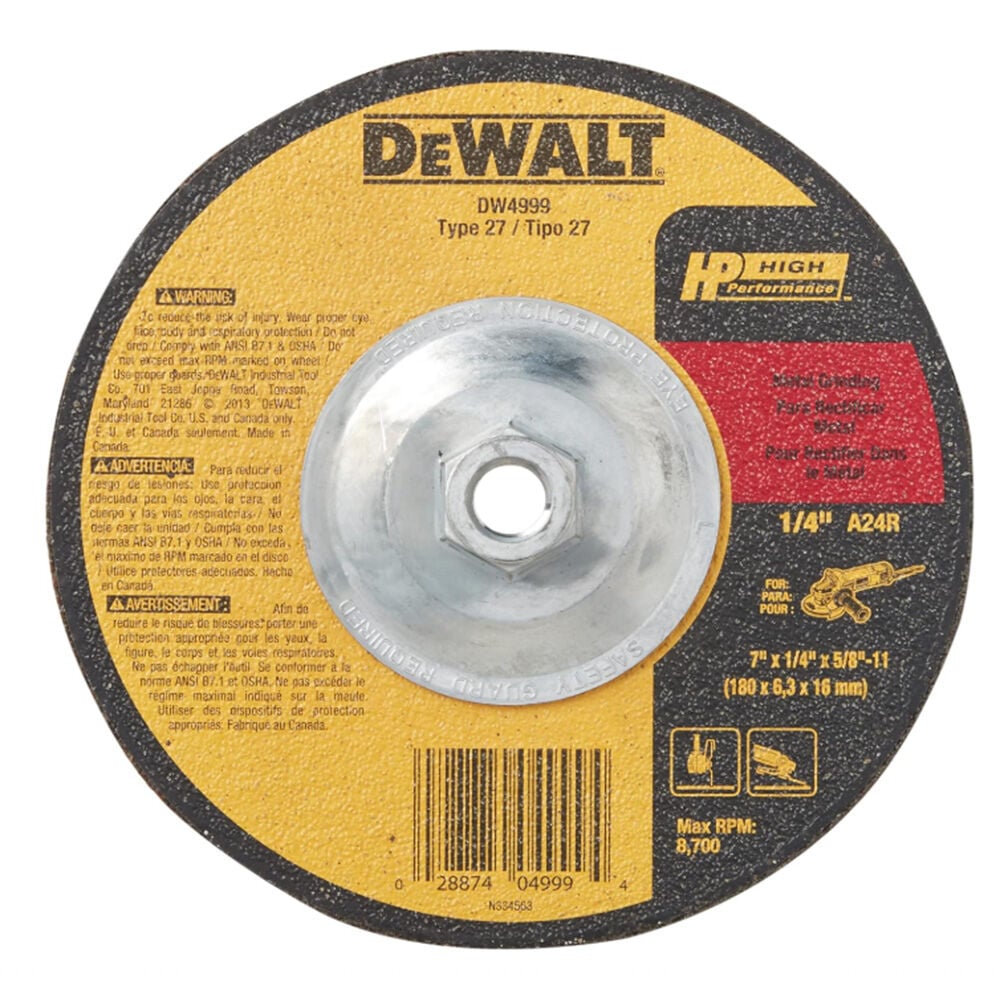 image of 7 in x 1/4 in x 5/8 in- 11 in General Purpose Metal Grinding Wheel