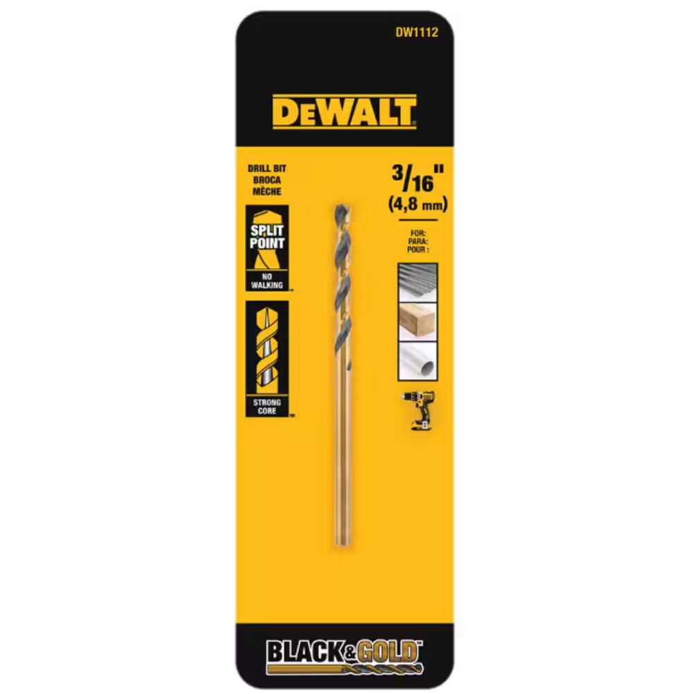 image of 3/16 in Black Oxide Split Point Drill Bit