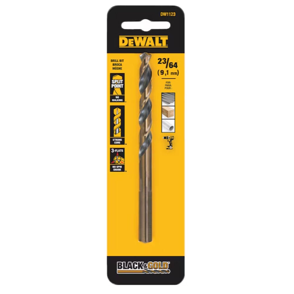 image of 23/64 in Black Oxide Split Point Drill Bit