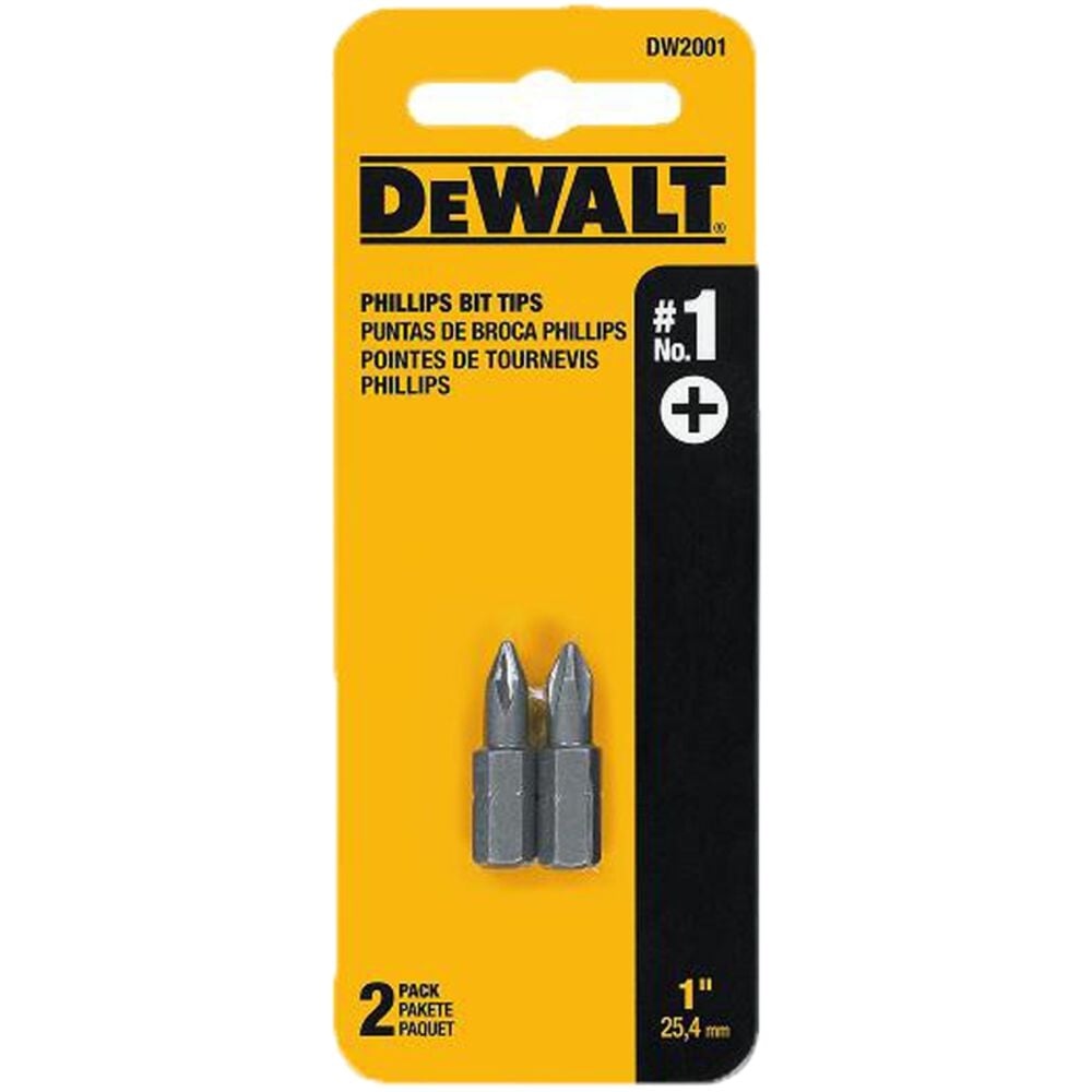 image of Phillips Screwdriver Insert Bit, #1, 2 pack