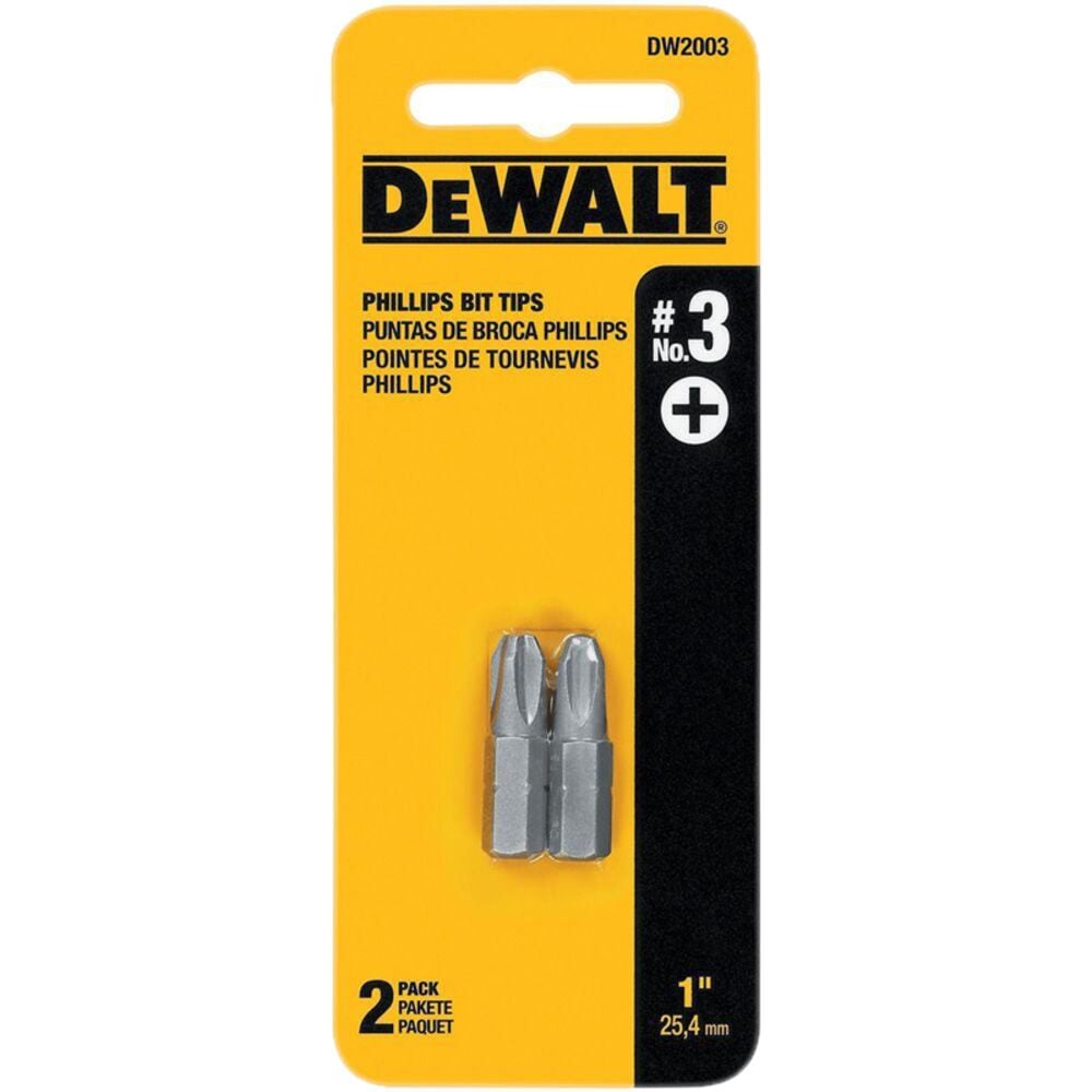 image of Phillips Screwdriver Insert Bit, #3, 2 pack