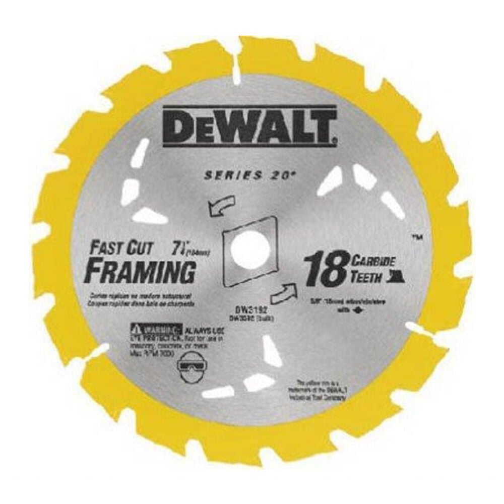 image of 7 1/4 in 18 Tooth Carbide Circular Saw Blade, 10 pc