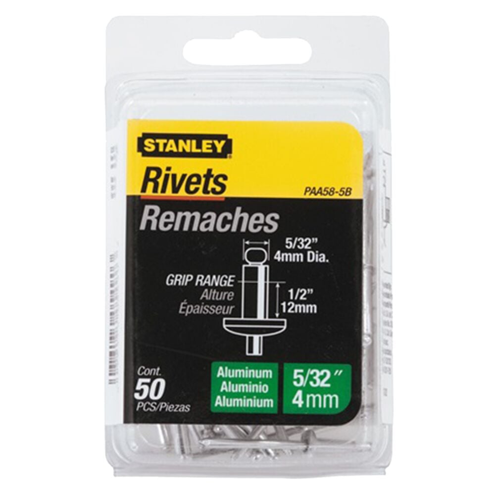 image of Aluminum Rivets, 5/32 in x 1/2 in, 50 pack