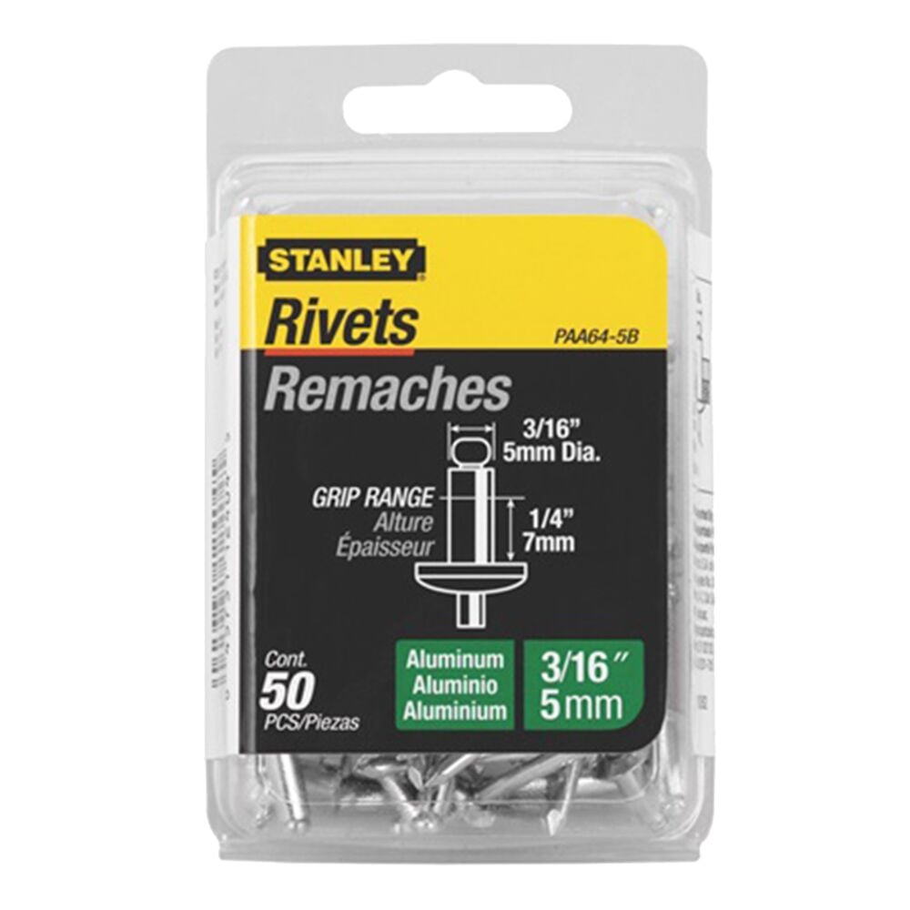 image of Aluminum Rivets, 3/16 in x 1/4 in, 50 pack