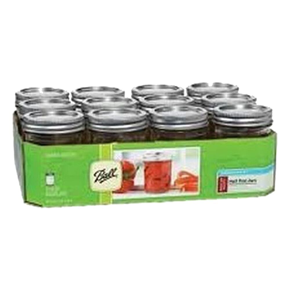 image of Canning Jars with Lids, 1/2 pint, 12 count