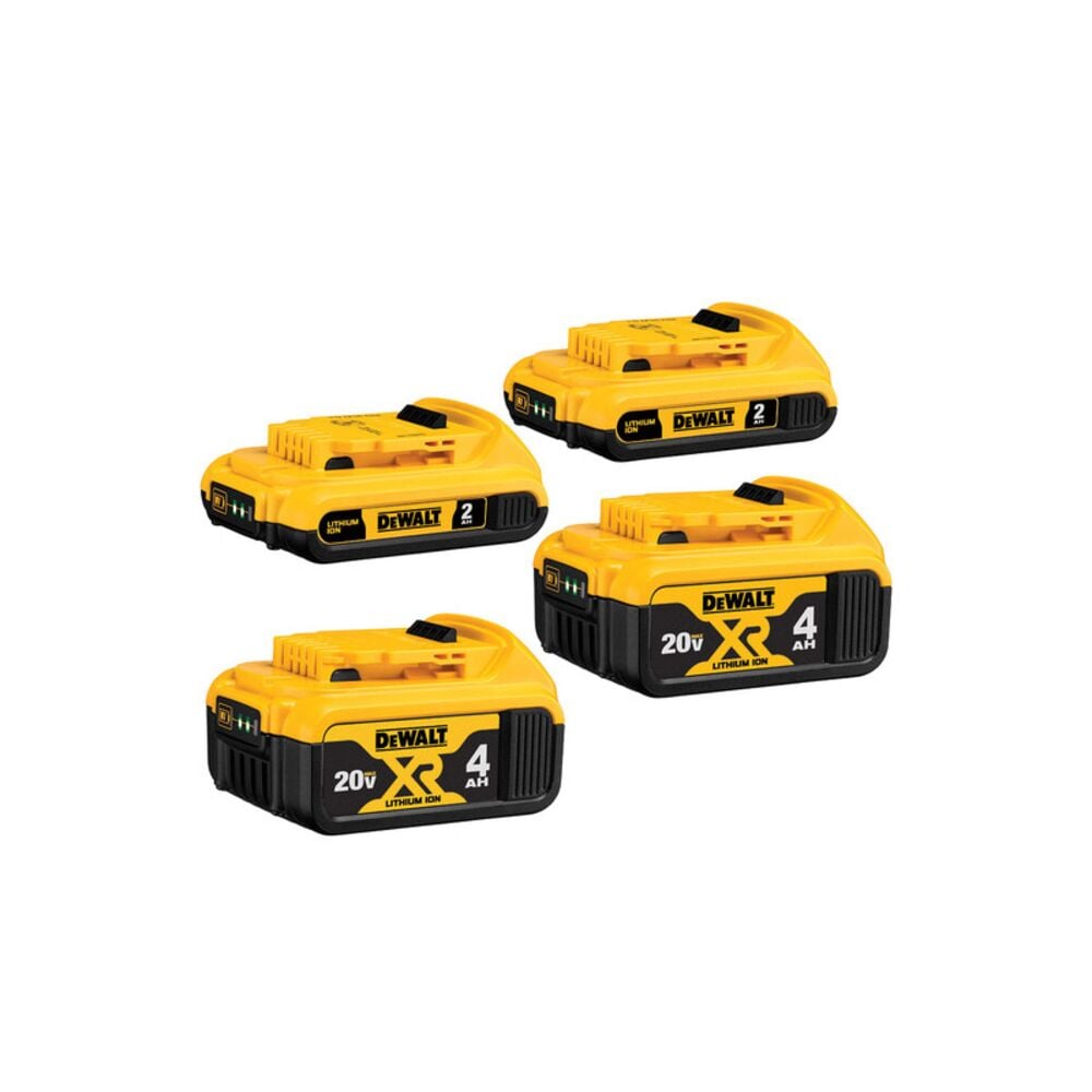 image of 20 Volt MAX Battery, Lithion Ion 4AH & 2AH, 4 Pack