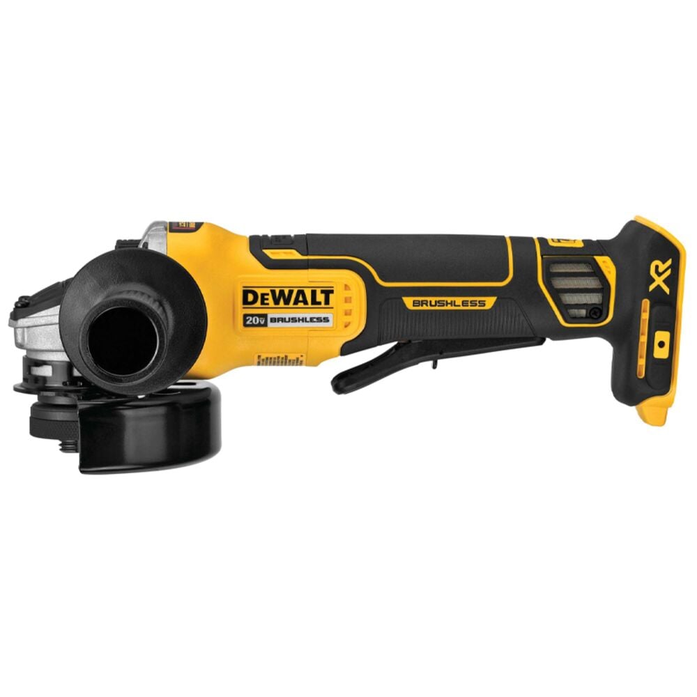 image of 20V Max XR 4.5-inch Paddle Switch Small Angle Grinder with Kickback Brake (Tool Only)