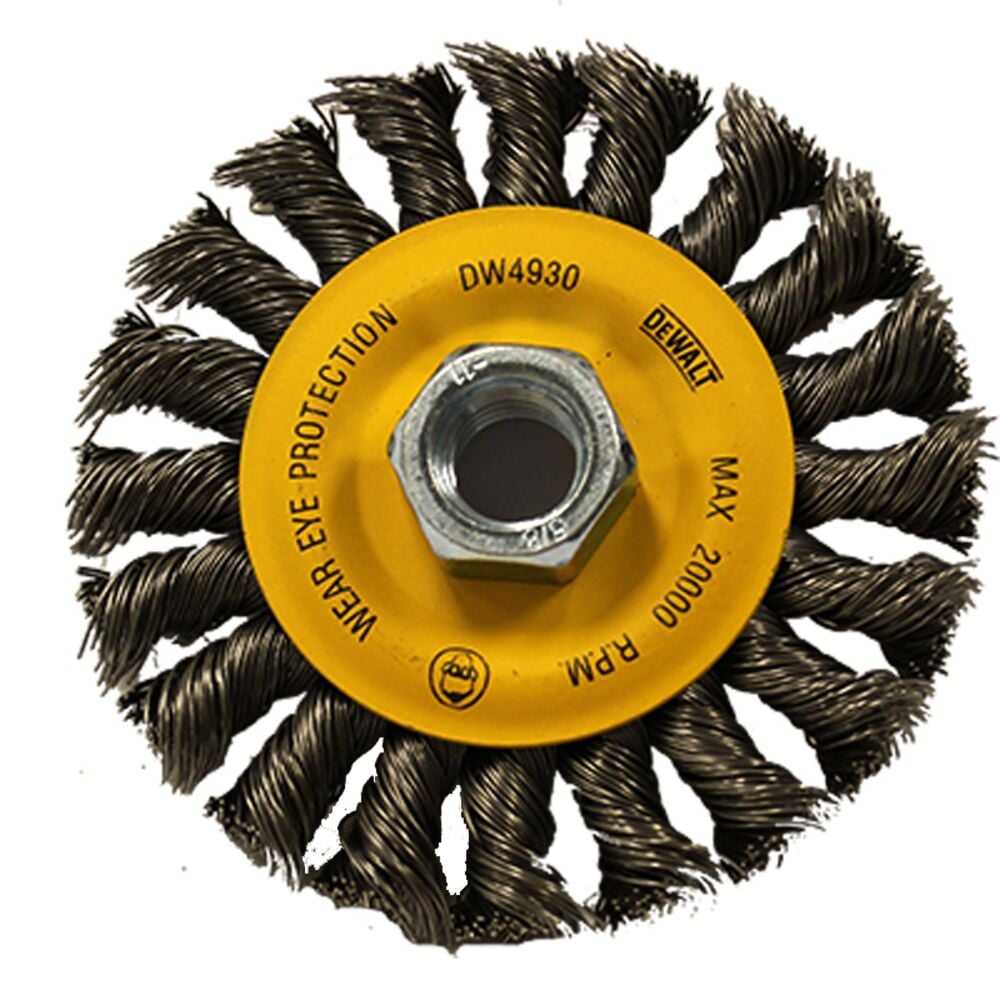 image of Carbon Cable Twisted Wire Wheel, 4 in