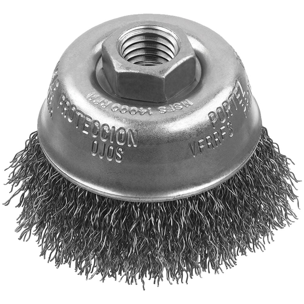 image of Carbon Crimp Wire Cup Brush, 4 in