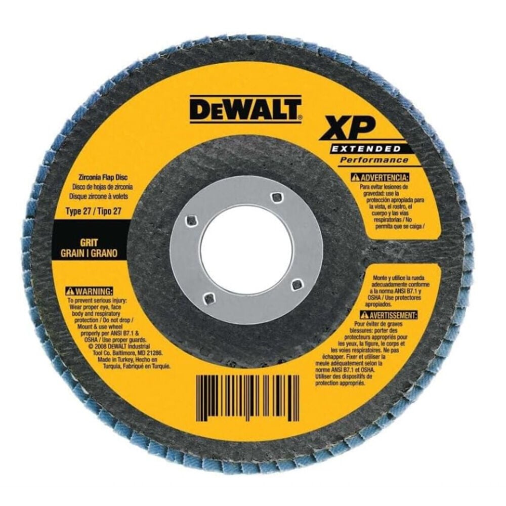 image of 7 in x 5/8 in 36 Grit Zirconia Angle Grinder Flap Disc