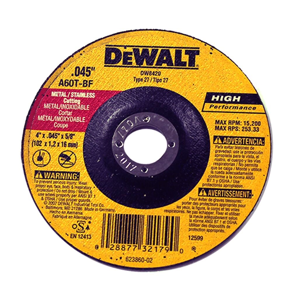 image of Thin Cutting Wheel, 4 in x 5/8 in