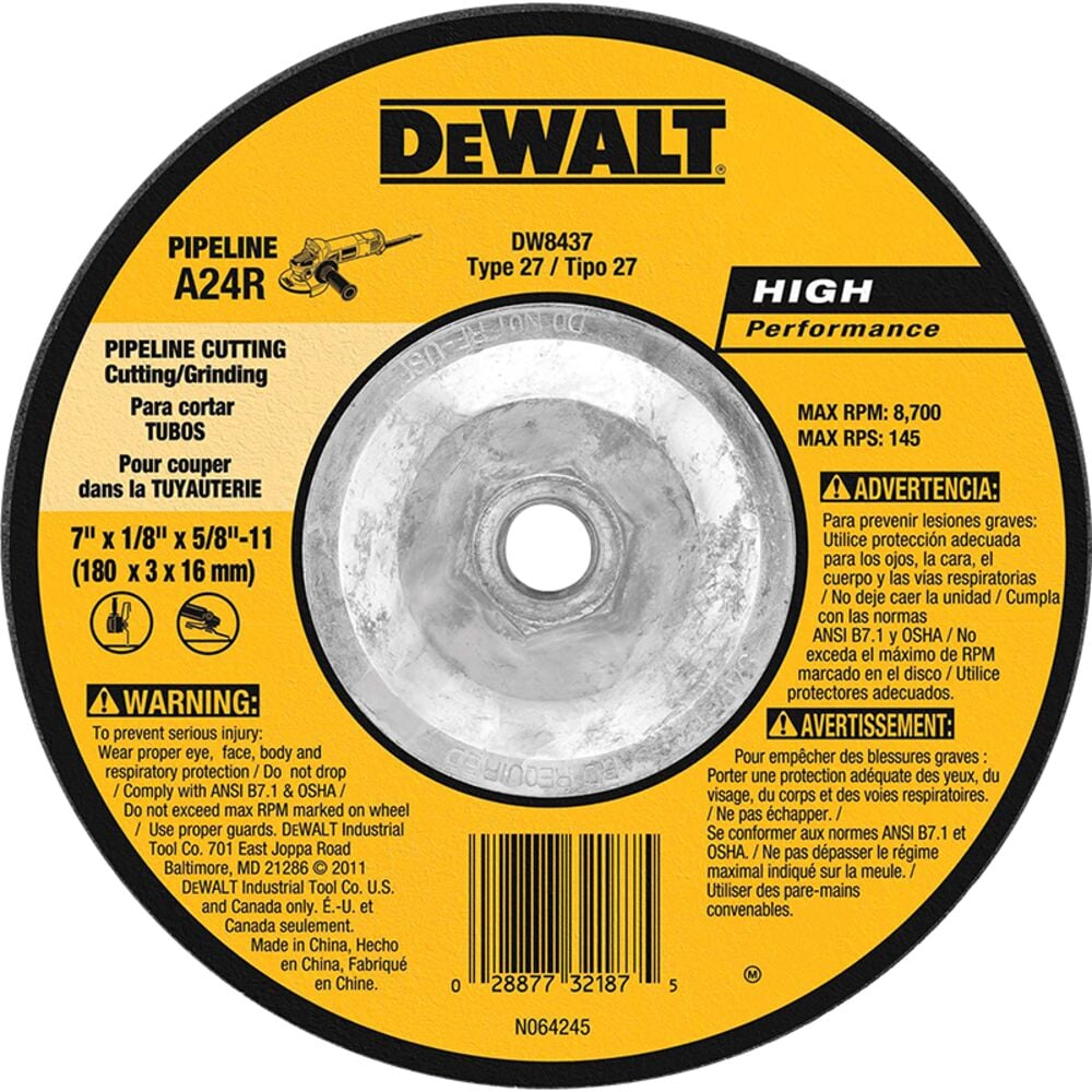 image of Grinding Wheel, 7 in x 1/8 in x 5.8 in