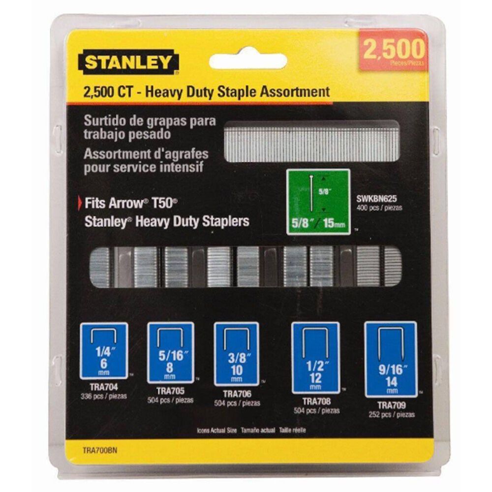 image of Heavy-Duty Staple Assortment- 2500 pc