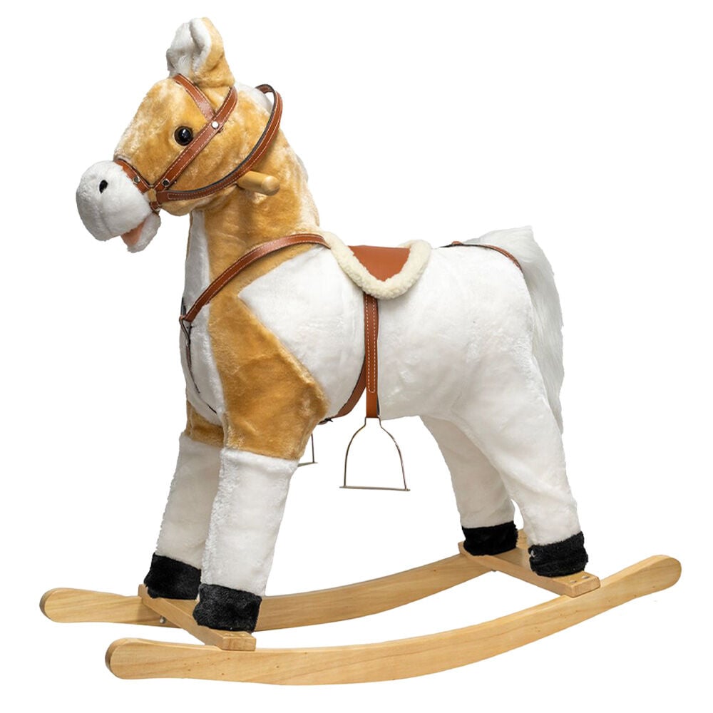 image of Plush Rocking Horse, Tan