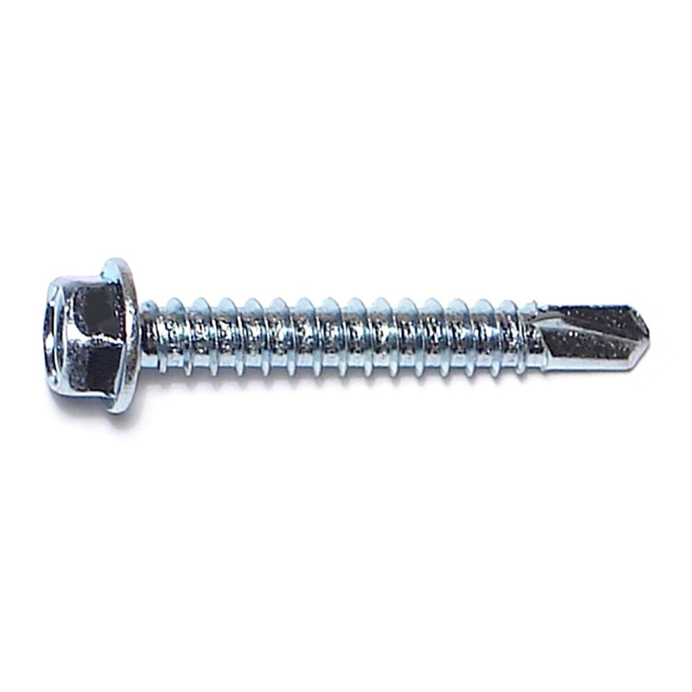 image of #12 x 1-1/2 Zinc Hex Washer Head Self-Drilling Screw