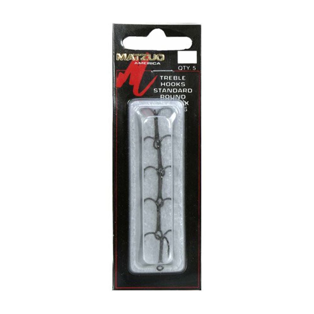 image of Round Bend XX Strong Black Chrome Treble Hook, #2