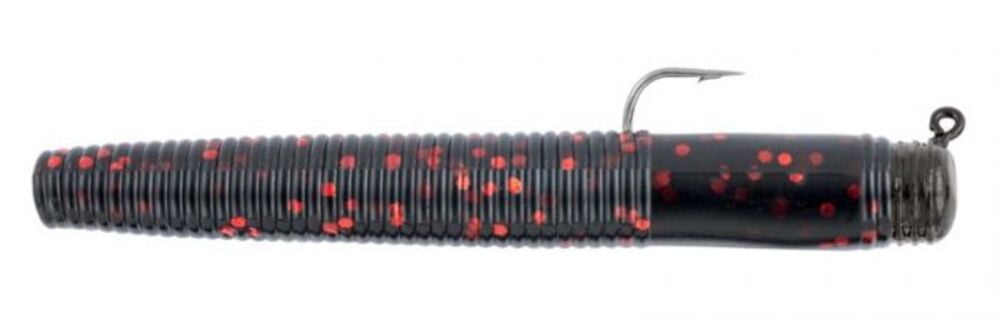 image of Ned Rig Fishing Lure, Black/Red, 1/8 oz, 5 ct
