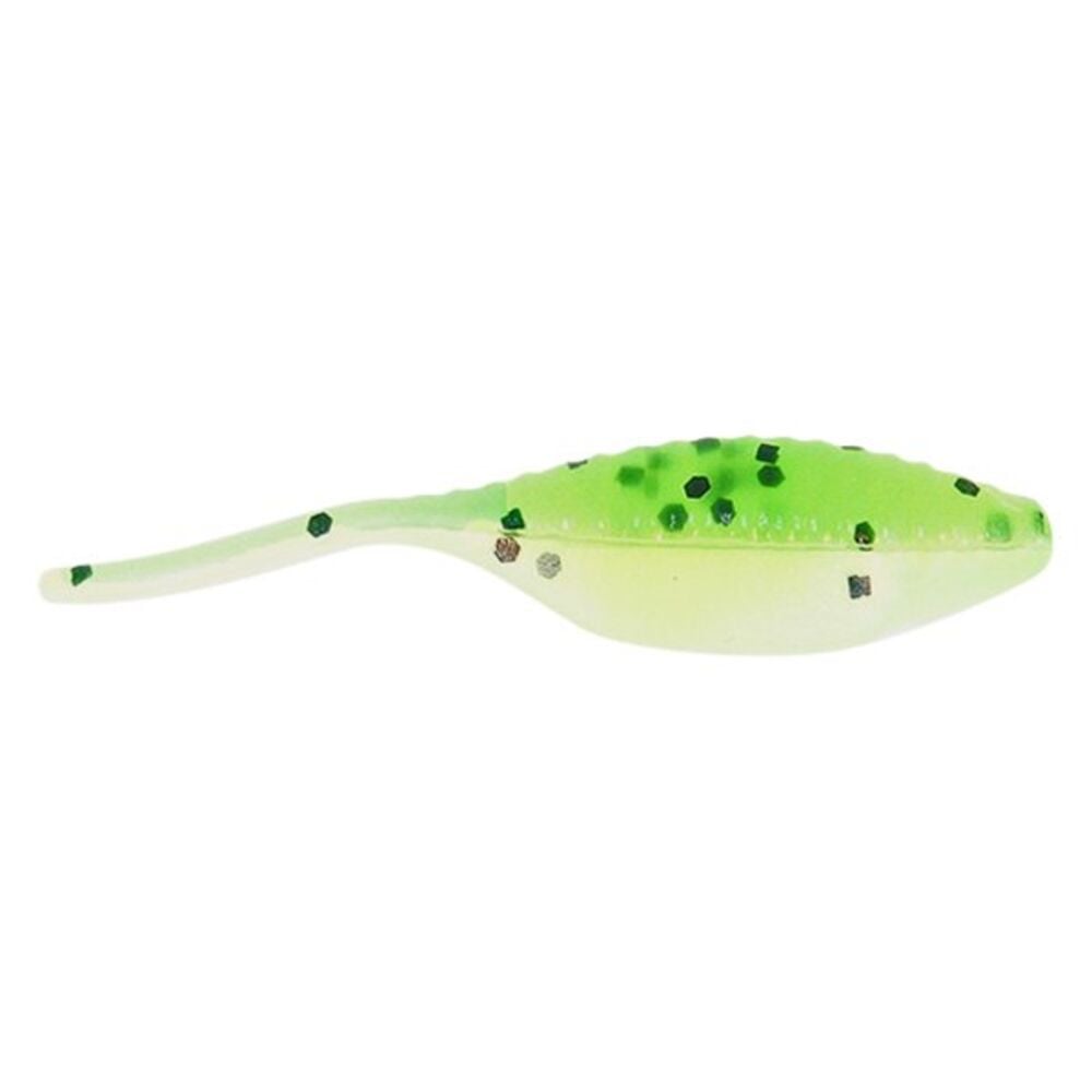 image of Tiny Shad Soft Fishing Lure, 1.5 in, Chartreuse Pepper, 15 ct