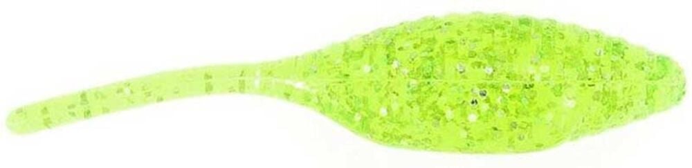 image of Chartreuse Silver Glitter 1.5 in Tiny Shad Fishing Lure, 15 pk