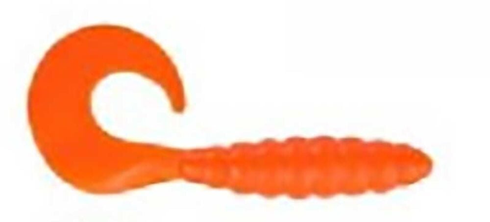 image of Orange 2 in Curly Tail Grub Fishing Lure, 10 pk