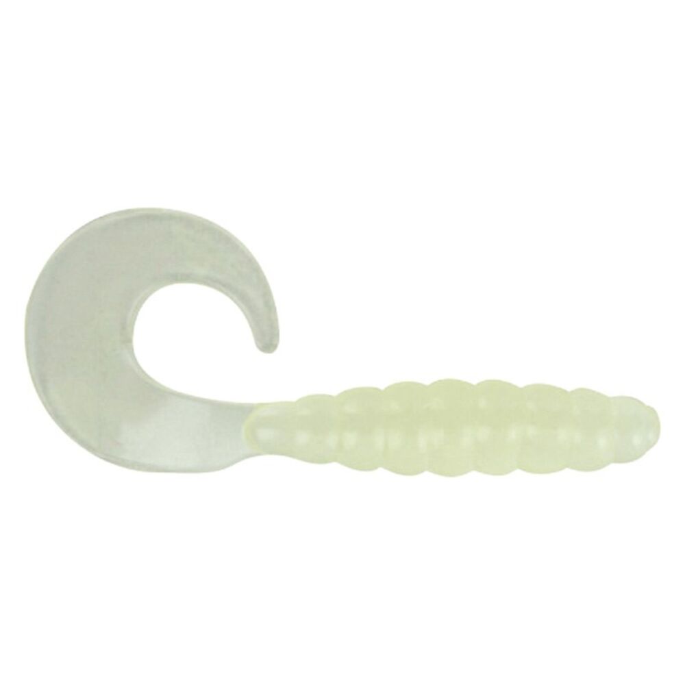 image of 3 in Curly Tail Grub Fishing Lure, Glow, 10 ct