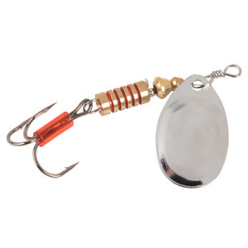 image of BA Spinner Fishing Lure, #2, 1/6 oz, Silver