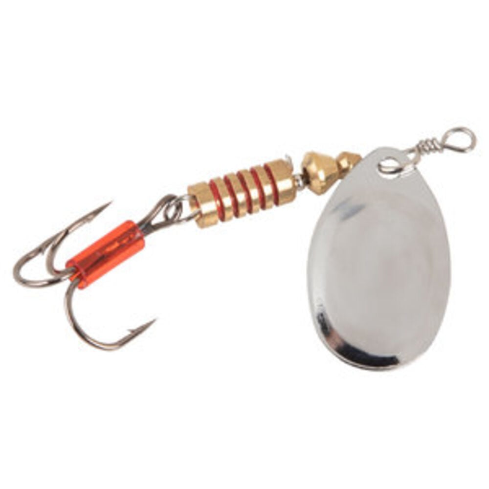 image of BA Spinner Fishing Lure, #3, 1/4 oz, Silver