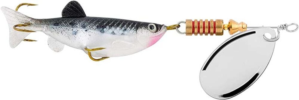 image of Silver #00 Mini Spinner Fishing Lure, 1/18 oz