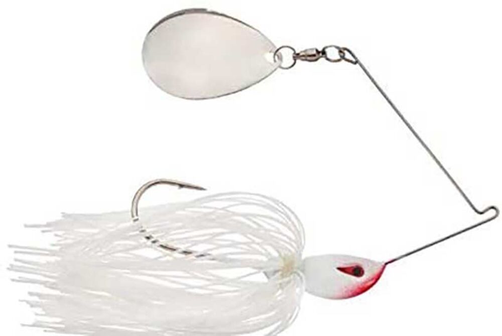 image of Blaze White Spinner Fishing Lure, 1/4 oz