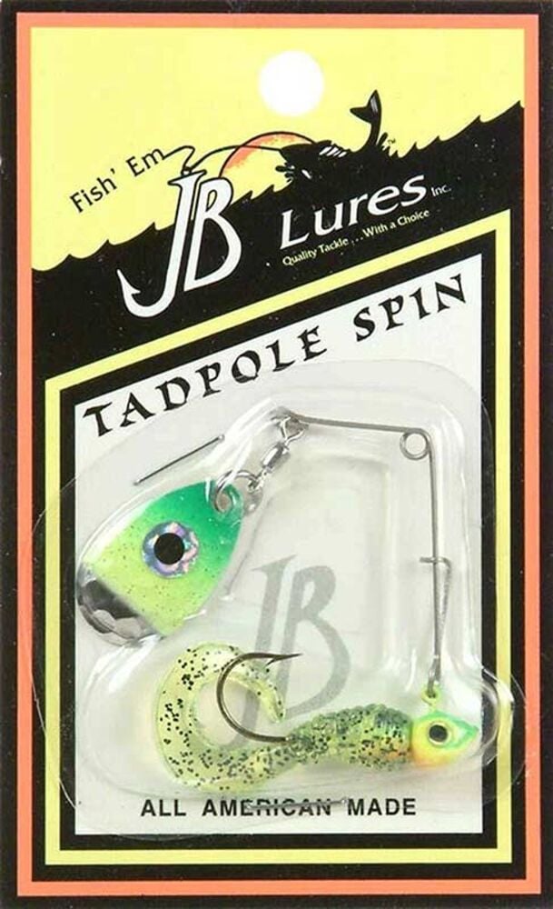 image of Green/Chartreuse Tadpole Spinner Fishing Lure, 1/8 oz